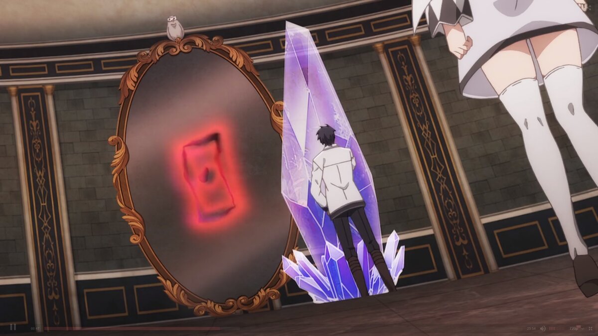 Анос во время вступительного экзамена в Академию.