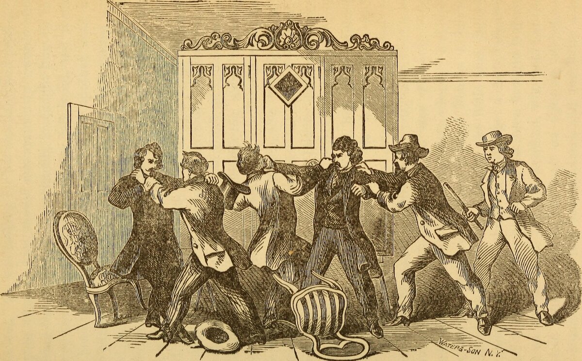 Драка с  участие братьяв Дэвенпортов 