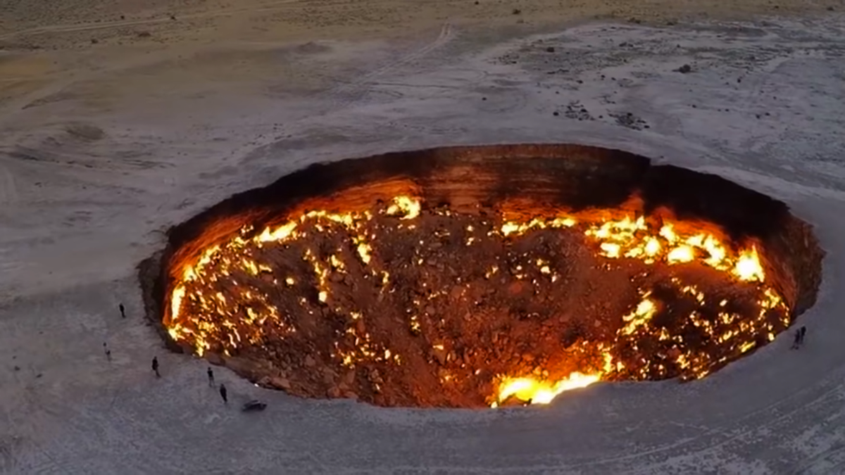 Кратер Дарваза, Туркменистан 