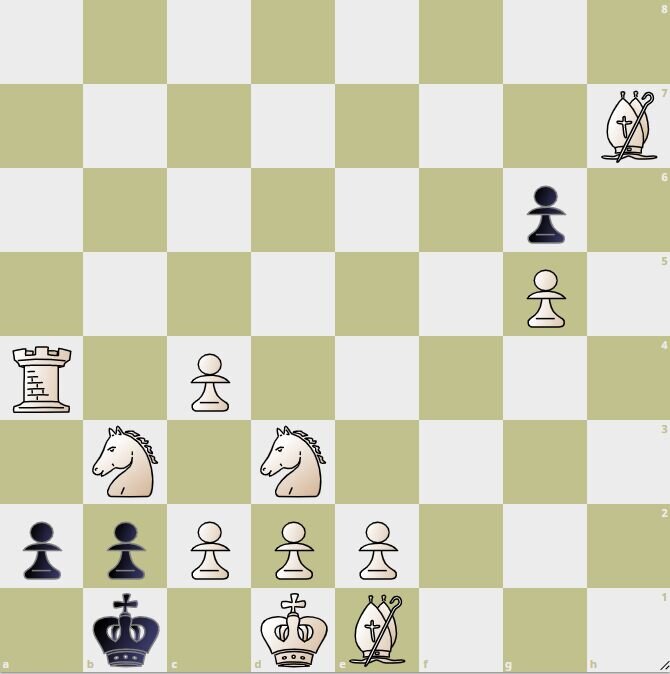 Мат в три хода , начинают белые.