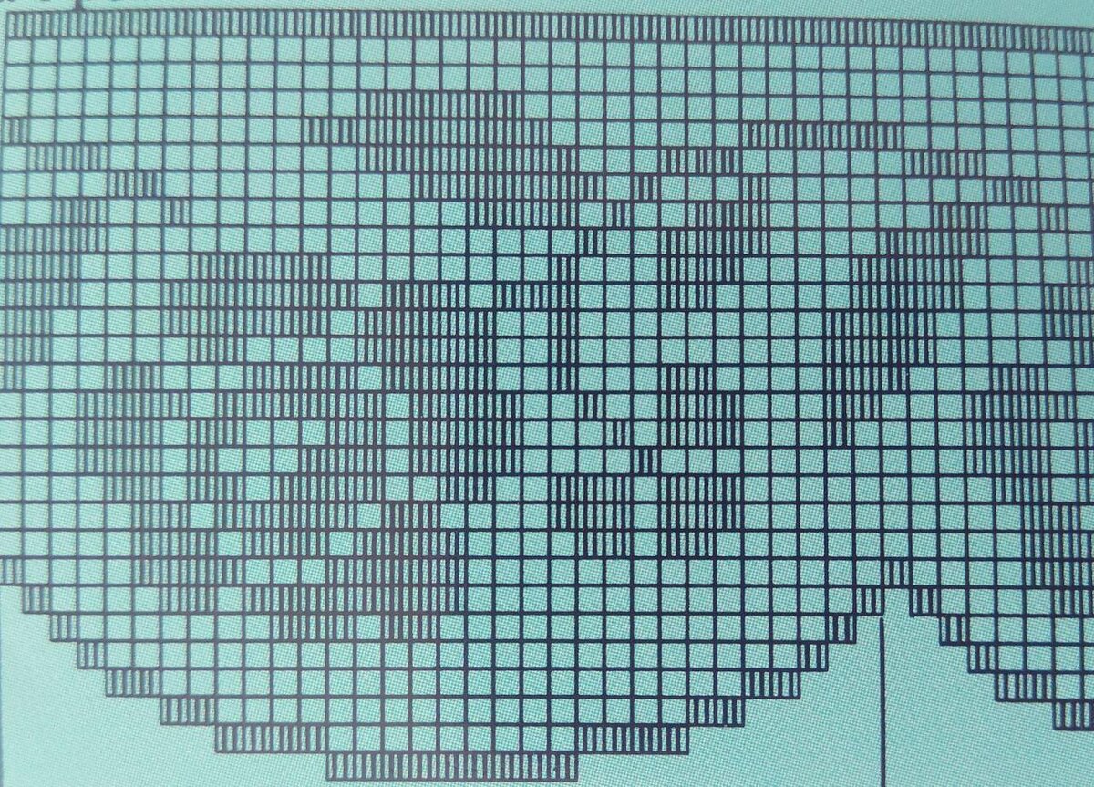 Пример схемы по филейному вязанию крючком