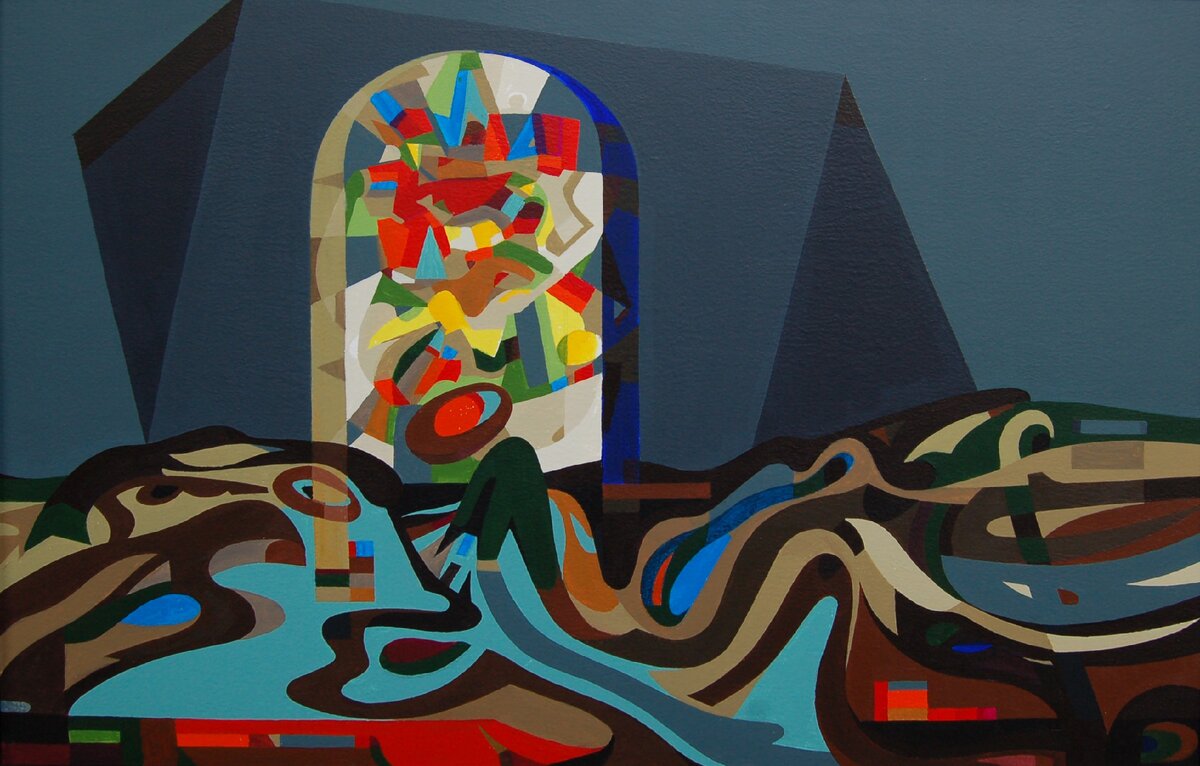Сергей Галета. КОВЧЕГ. картон. акрил. 65х85 см.