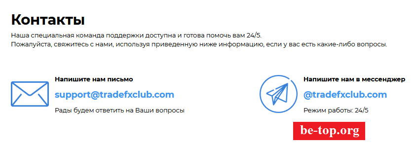 Возможность снять деньги с "Trade FX Club" не подтверждена.