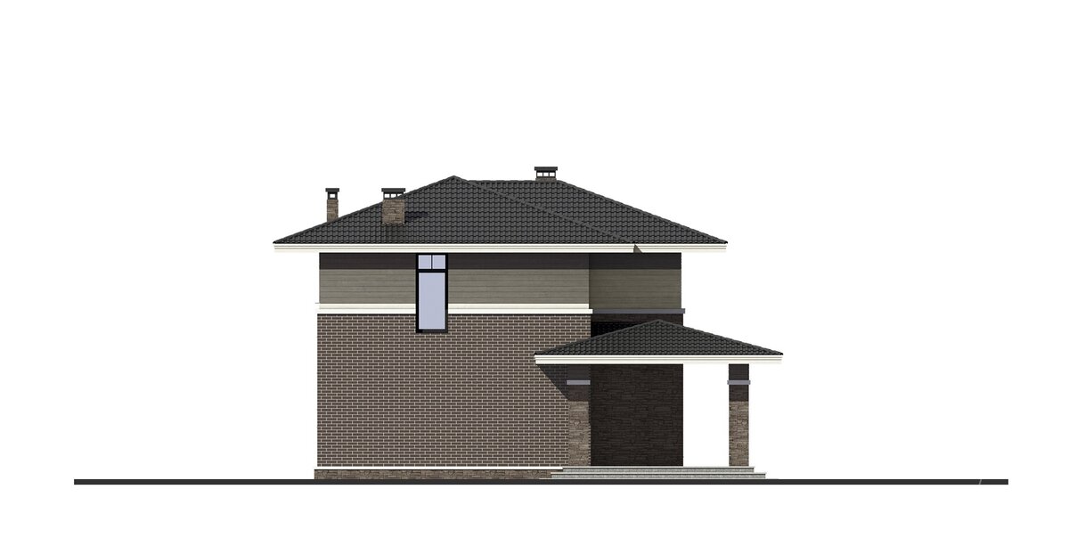 Левый фасад - «Вилла Фергус» Проект дома - M-272