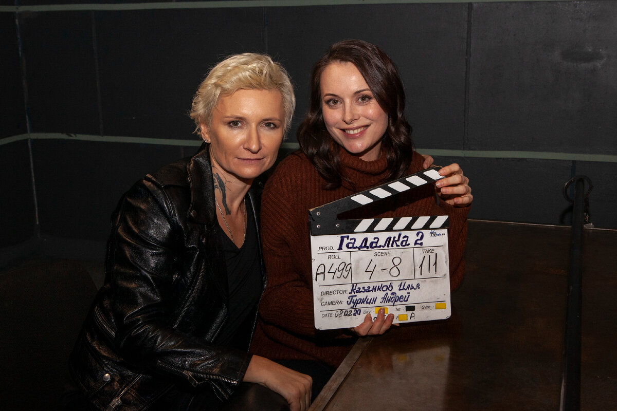 Диана Арбенина и Екатерина Олькина на съемочной площадке сериала