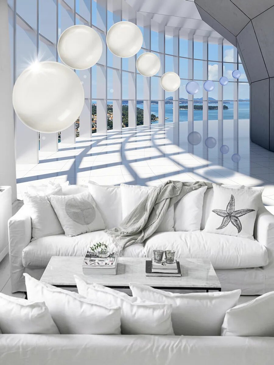 Бумажные фотообои бесшовные VEROL "Окно 3D" 