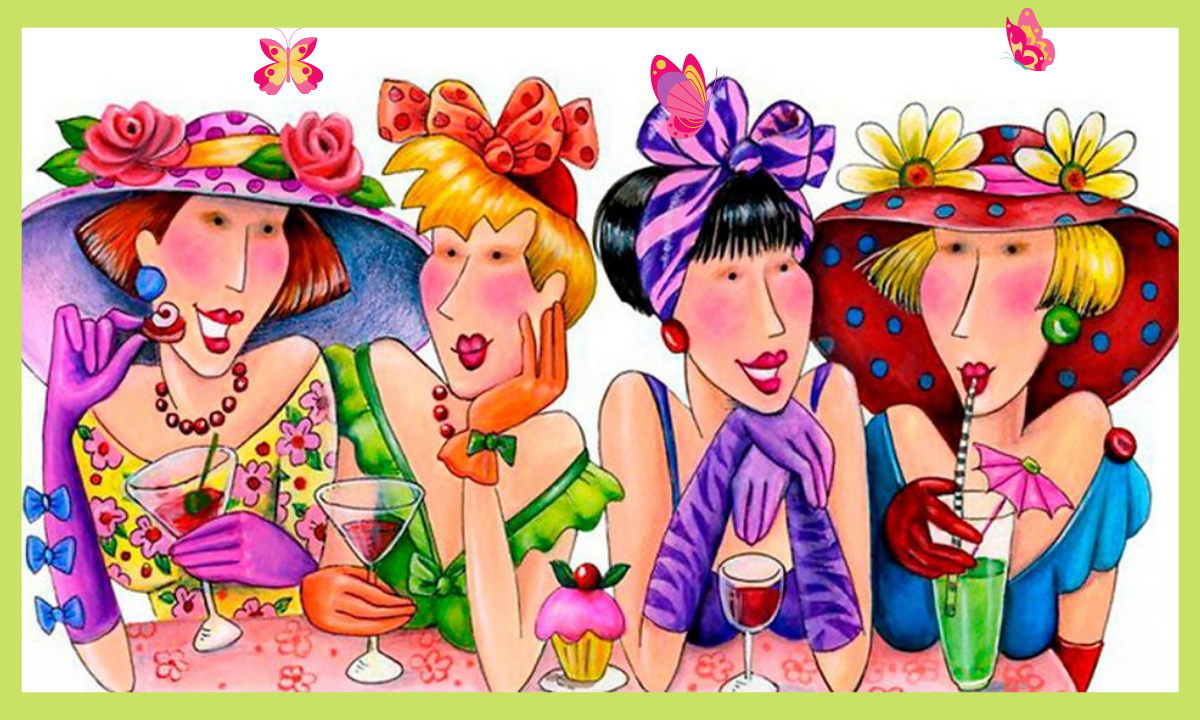 девичник. современный девичник. пять девушек в кафе. женский клуб рецепты. тематика для девичника.