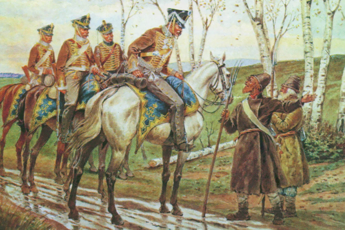 Какое участие принимали крестьяне войне 1812 года. 1812 Года партизанские отряды Давыдова. Отряд Дениса Давыдова 1812.