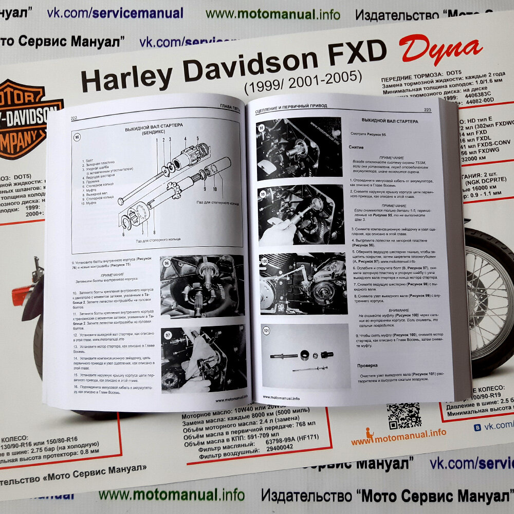 Сервисный (ремонтный) мануал на Harley Davidson Dyna FXD(1999-2005) c двигателем ТС88, размером 580 страниц (включая 10 электросхем).-1-2