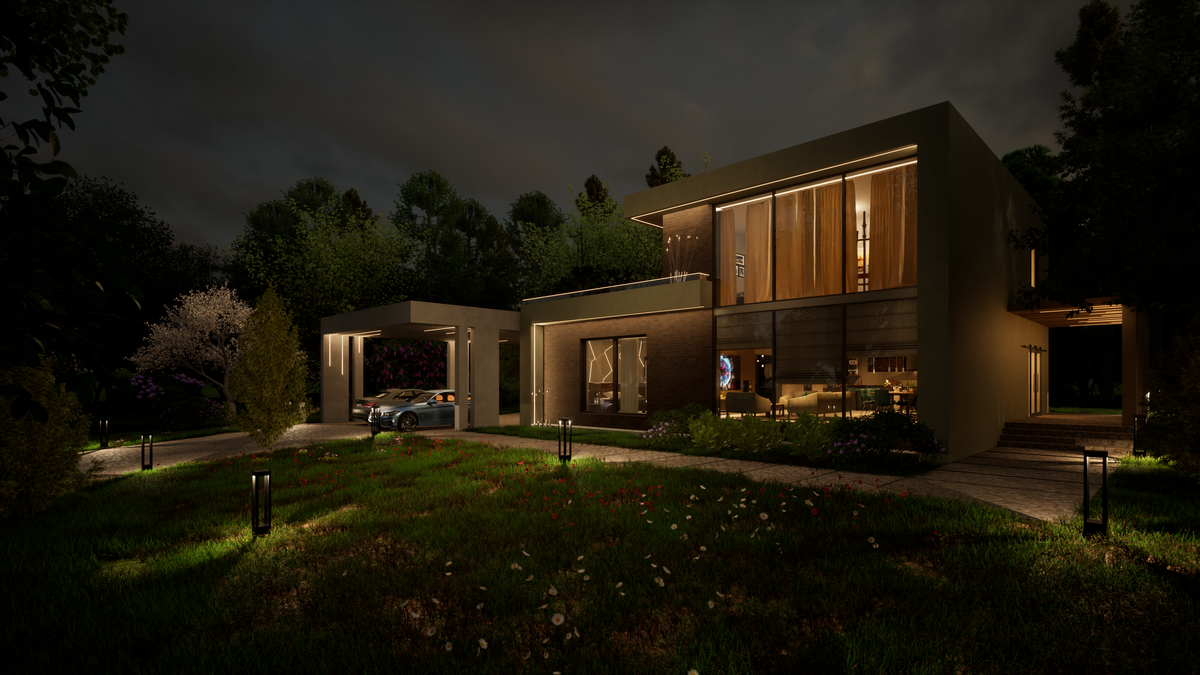 Освещение загородного дома