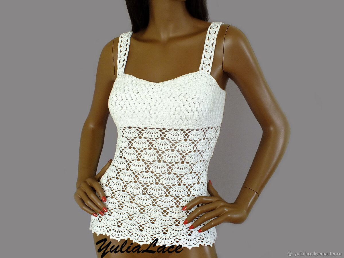 Модель топа крючком от мастера YuliaLace