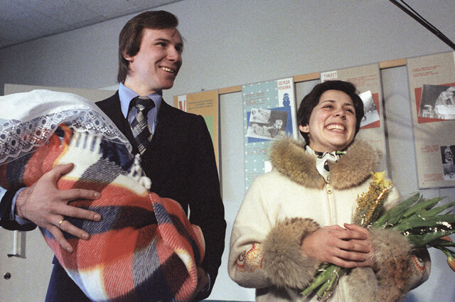 Зайцев и Роднина с сыном Сашей