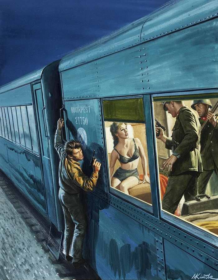 Американский герой-одиночка. Вот сейчас заступится за даму и уложит рюсских варваров!