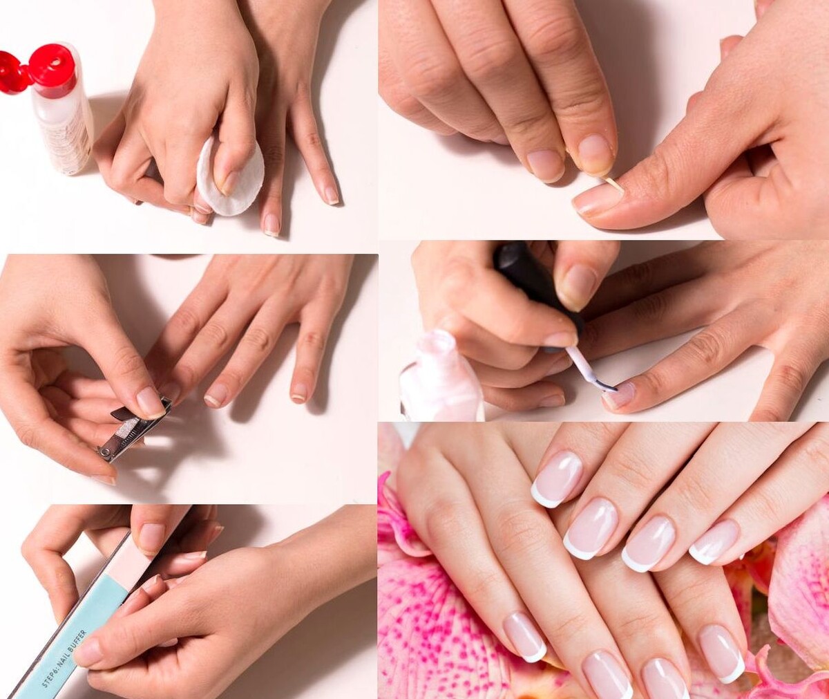 Процесс нанесения маникюра