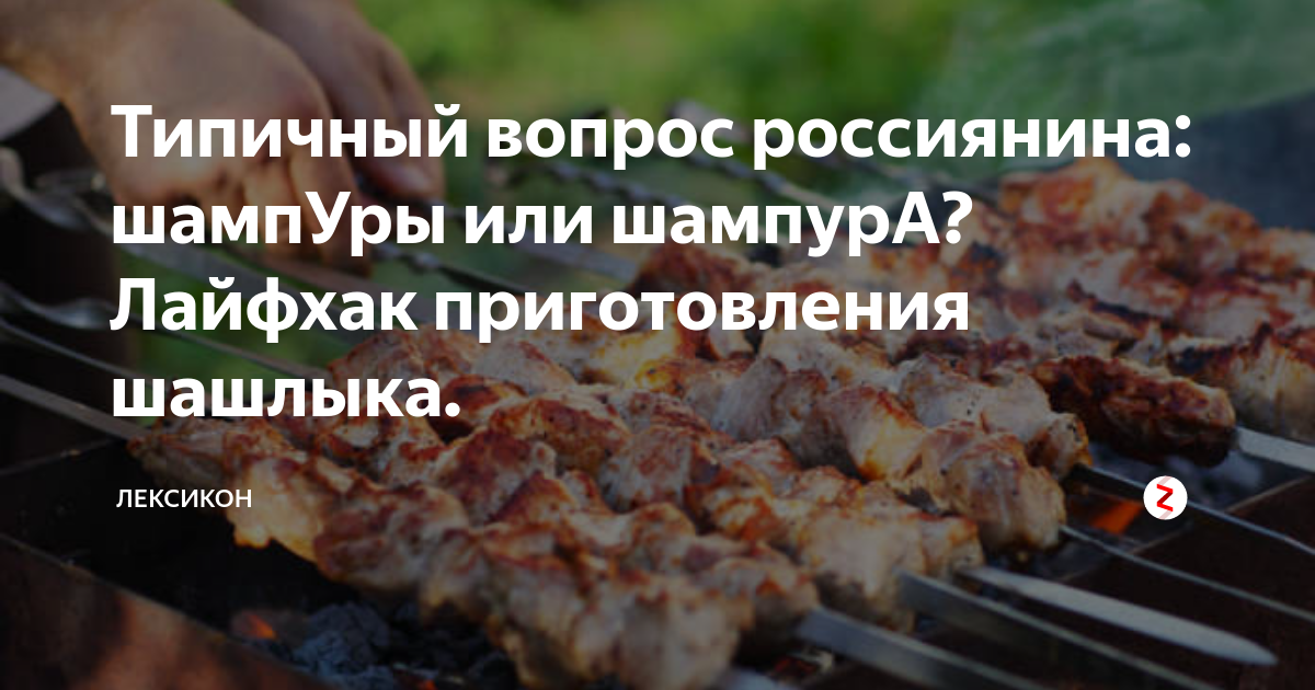 Типичный вопрос россиянина: шампУры или шампурА? Лайфхак приготовления ...