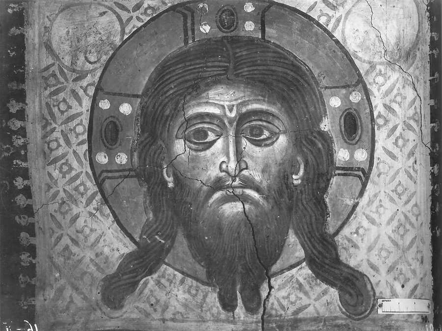 Спас Нерукотворенный на убрусе. Церковь Спаса на Нередице, Новгород. 1199 г.