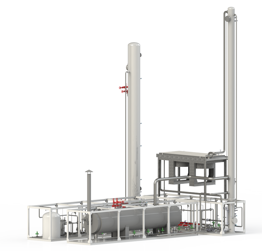 3D-модель установки аминовой очистки, разработанная"ГазСёрф"