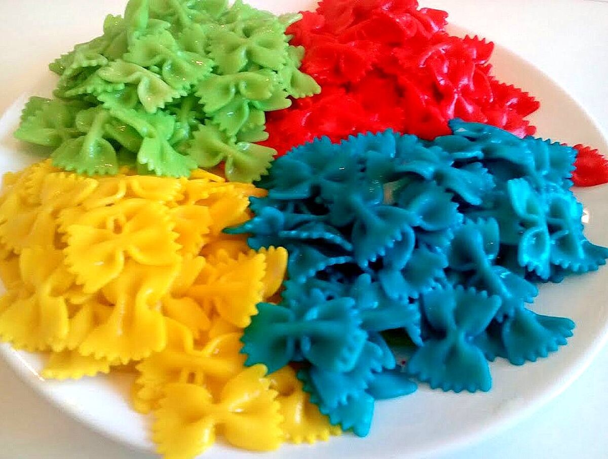 Цветные макароны рецепт с фото пошагово