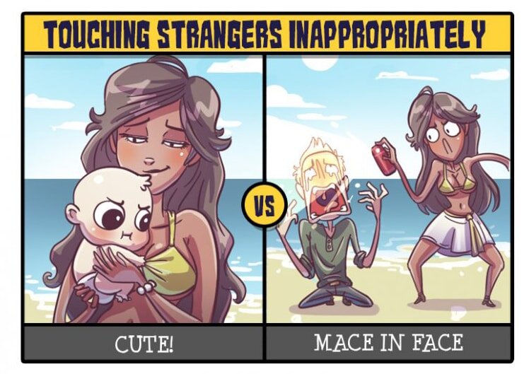 Мило/Перцовым баллончиком в лицо