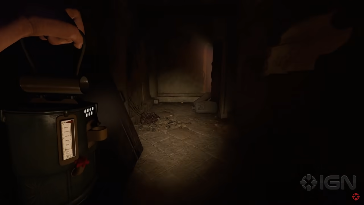 Амнезия кадр из трейлера геймплея игры.