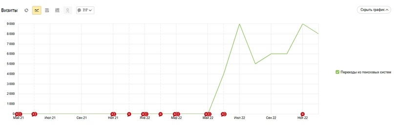 Реальный скриншот из метрики