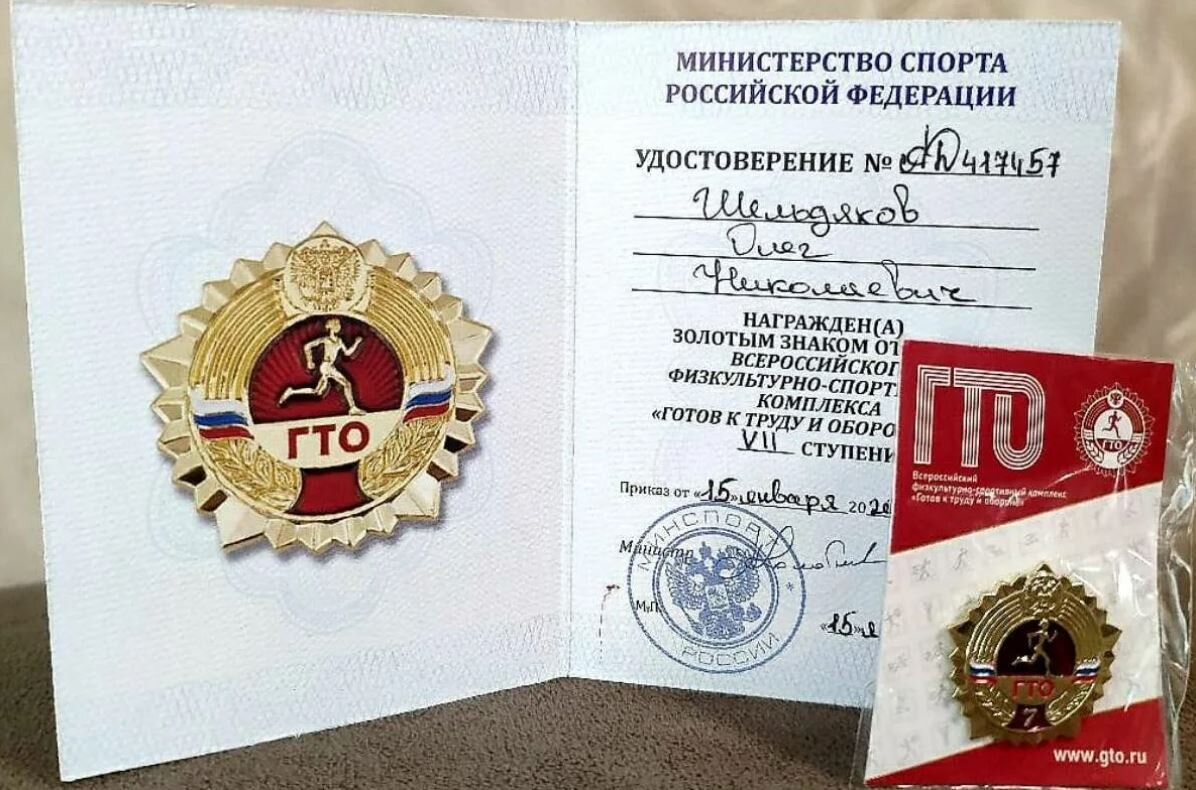Как выглядит золотой значок гто
