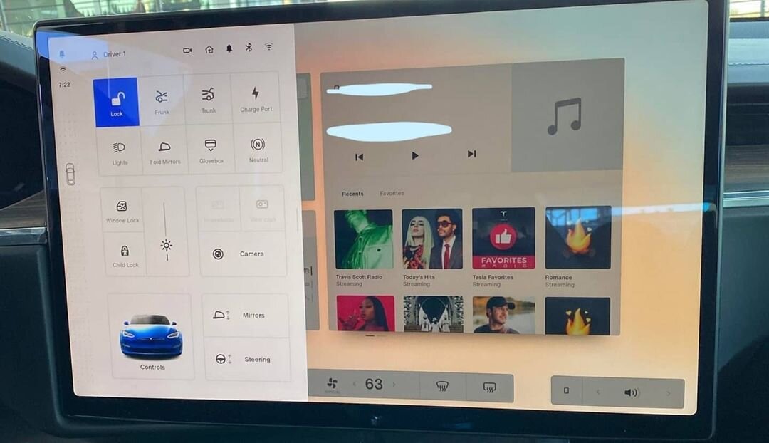 Car UI Tesla