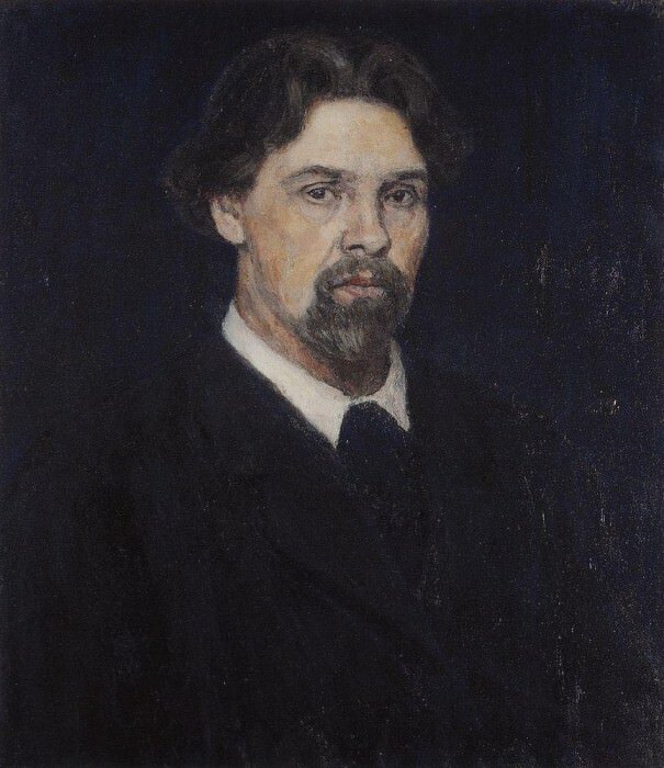 Автопортрет. 1913 Холст, масло 70×62,4. Справа вверху пером подпись: В. Суриковъ. Приобретен в 1939 году у Н.П Рерберг