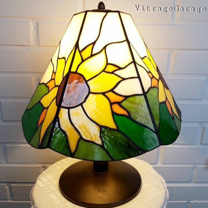 Лампа Тиффани "Подсолнухи"