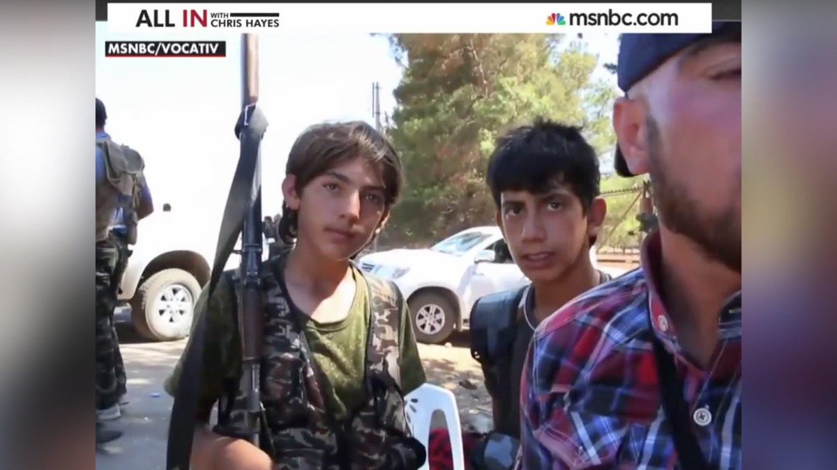 Молодой боец ​​ССА в Маре, Сирия, сентябрь 2014 г.