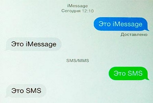 Фото: iMessage и SMS на iPhone