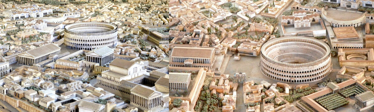 Реконструкция города Рима в III веке н.э.