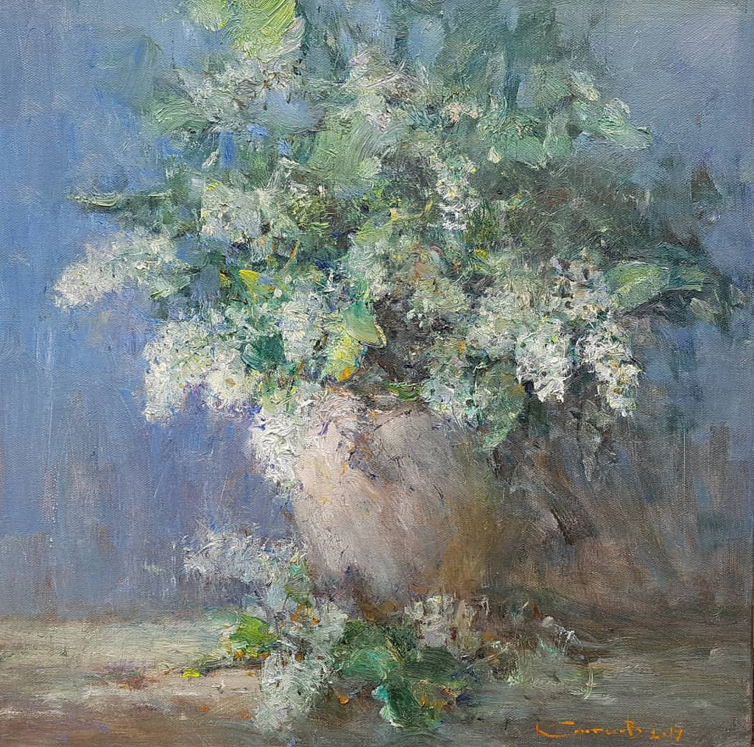 Фотография картины В. Короткова "Черёмуха" (из открытых источников)