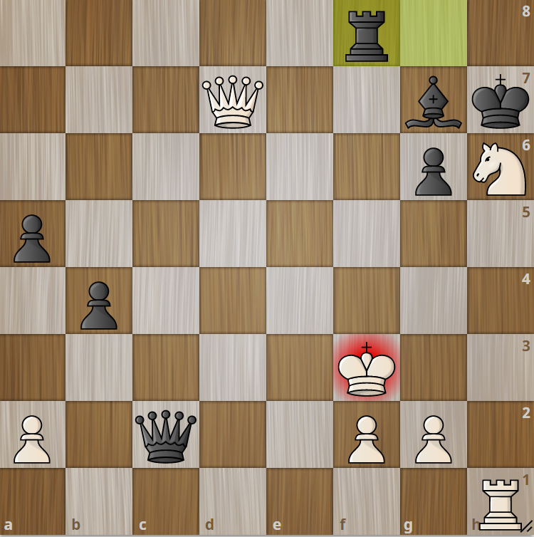 мат в 2 хода, ход белых, разминка