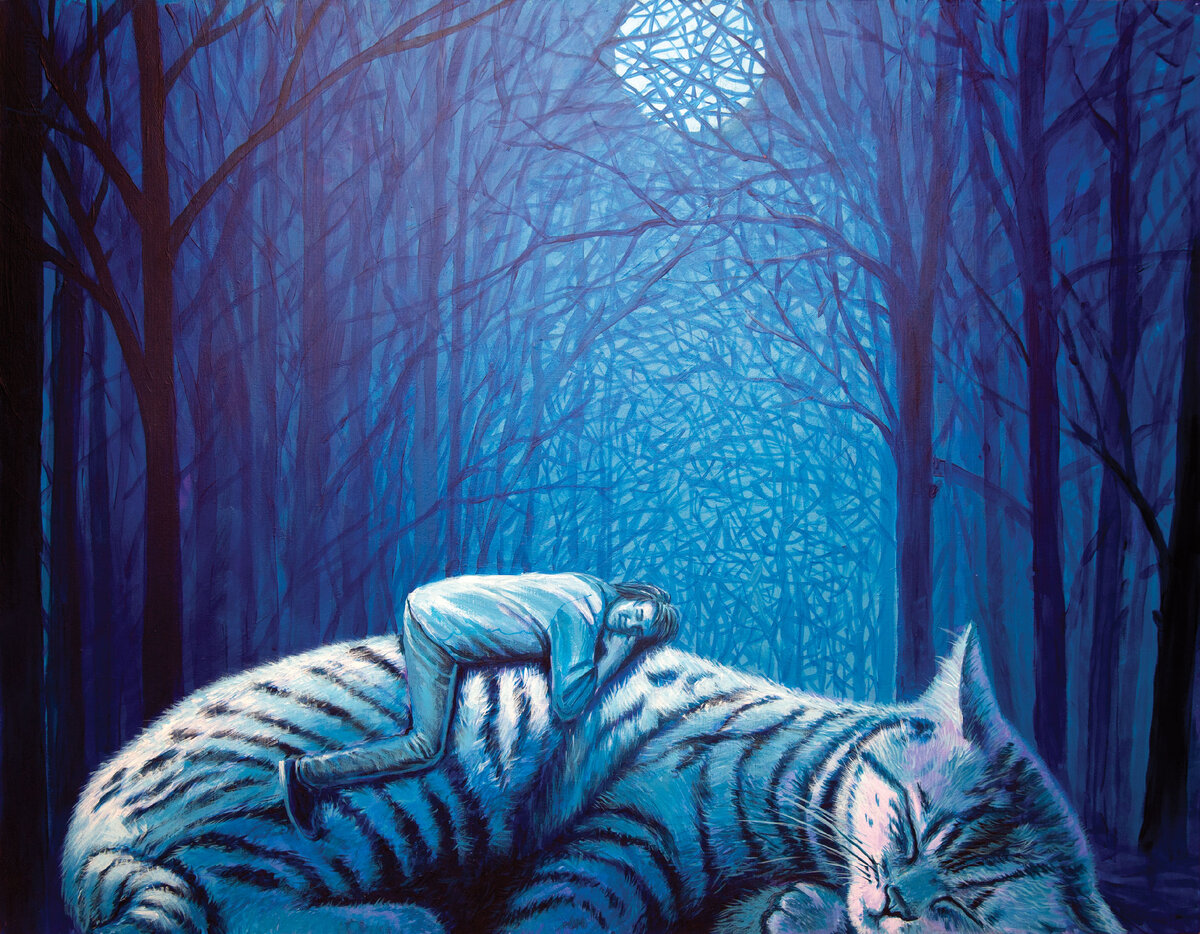 Время Луны. (акрил на холсте. 100х90 см)