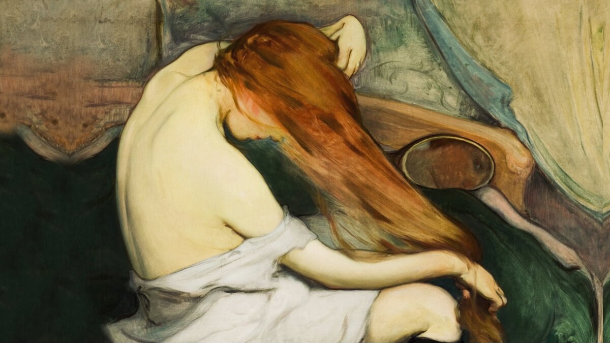 «Женщина, расчесывающая волосы»,1897 год, Владислав Слевинский