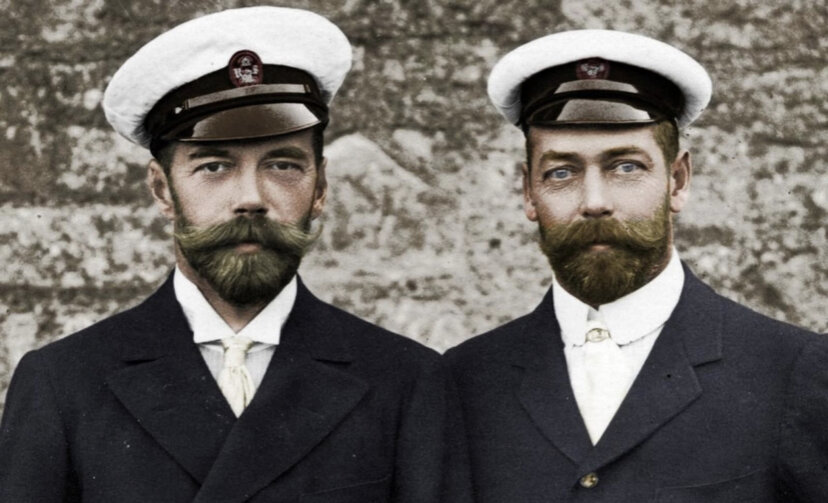 Николай 2 и Георг 5. Отличите двух монархов?)