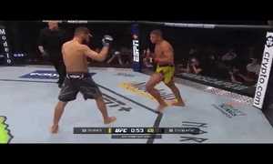 Фрагменты первого раунда Бернс vs Чимаев