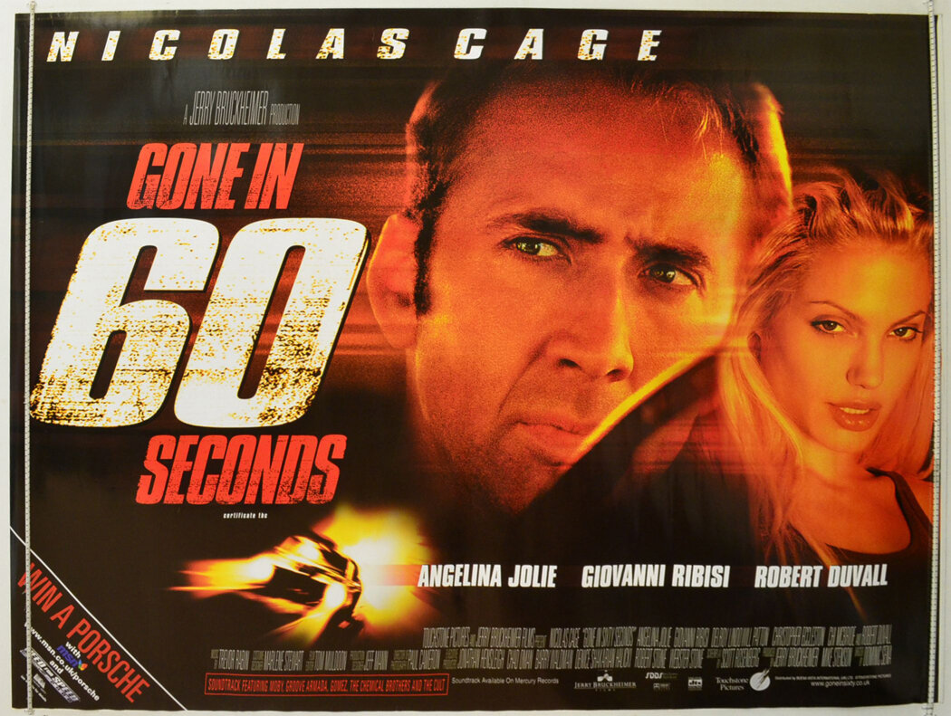 Gone in 60 seconds. Gone in 60 seconds. Gone in 60 seconds. Gone in 60 seconds. Анджелина джоли угнать за 60 секунд.