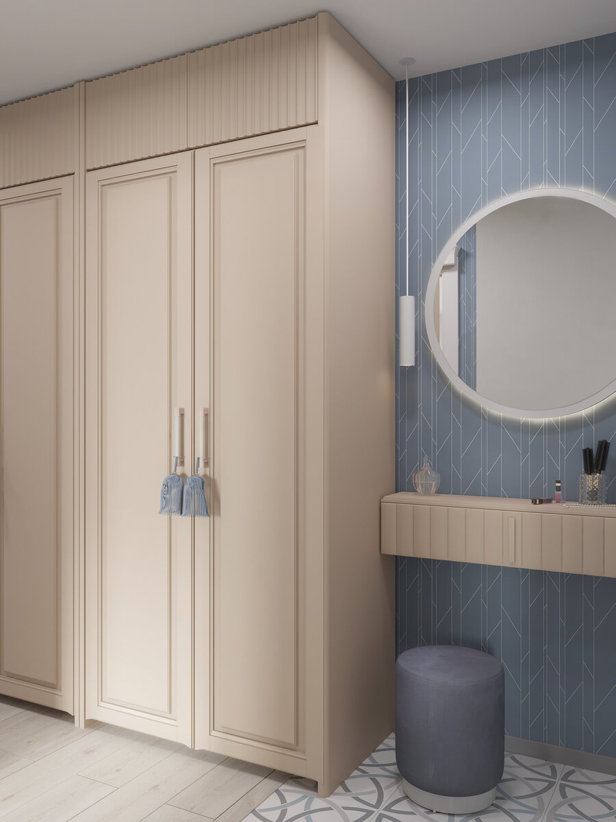 Высокий шкаф в прихожей. Проект студии DesArch.