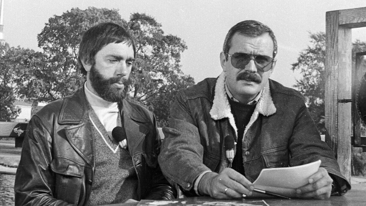    Композитор Эдуард Артемьев и кинорежиссер Никита Михалков. 1982 год© РИА Новости / Егоров