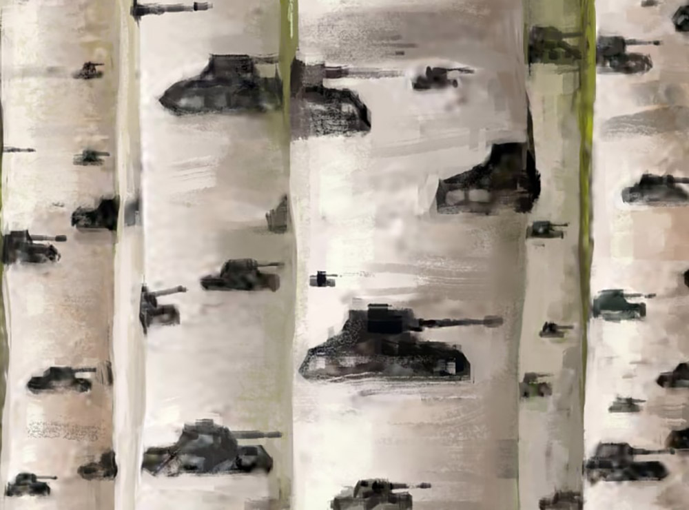 Разные объекты (ствол березы и танки) могут быть объединены разными способами 

♦ https://www.facebook.com/dmitry.chernyshev.5/posts/pfbid08zaiTpCJsbtJgyoMqx1o2qmEXnUtd5hWoCmdEMppXGASpPfHKCBcUzGGEs836exblZaC5eRwgzx__Roega_rek0ria9RZg&__tn__=%2CO%2CP-R