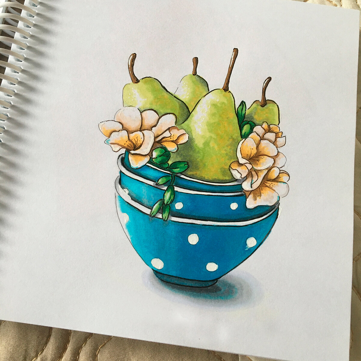 Груши маркерами