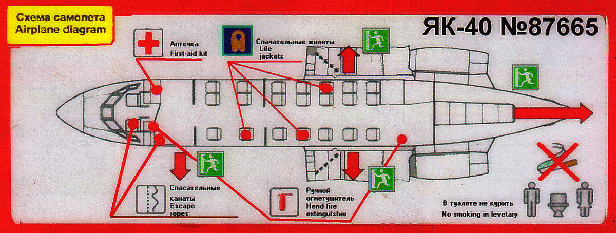Разные схемы компоновки салона самолета Як-40. | СССР-75737 | Дзен