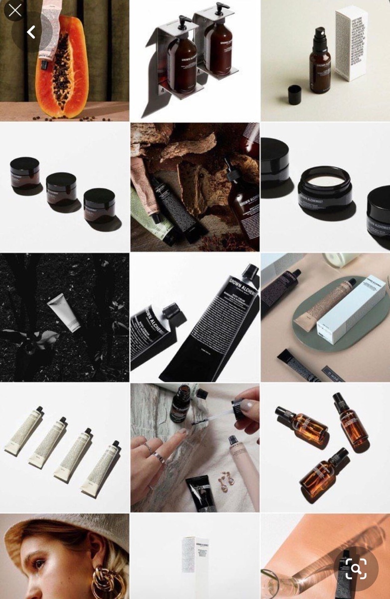 Пример ленты Instagram из Pinterest