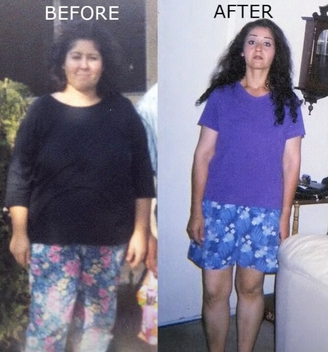 Лори до и после похудения