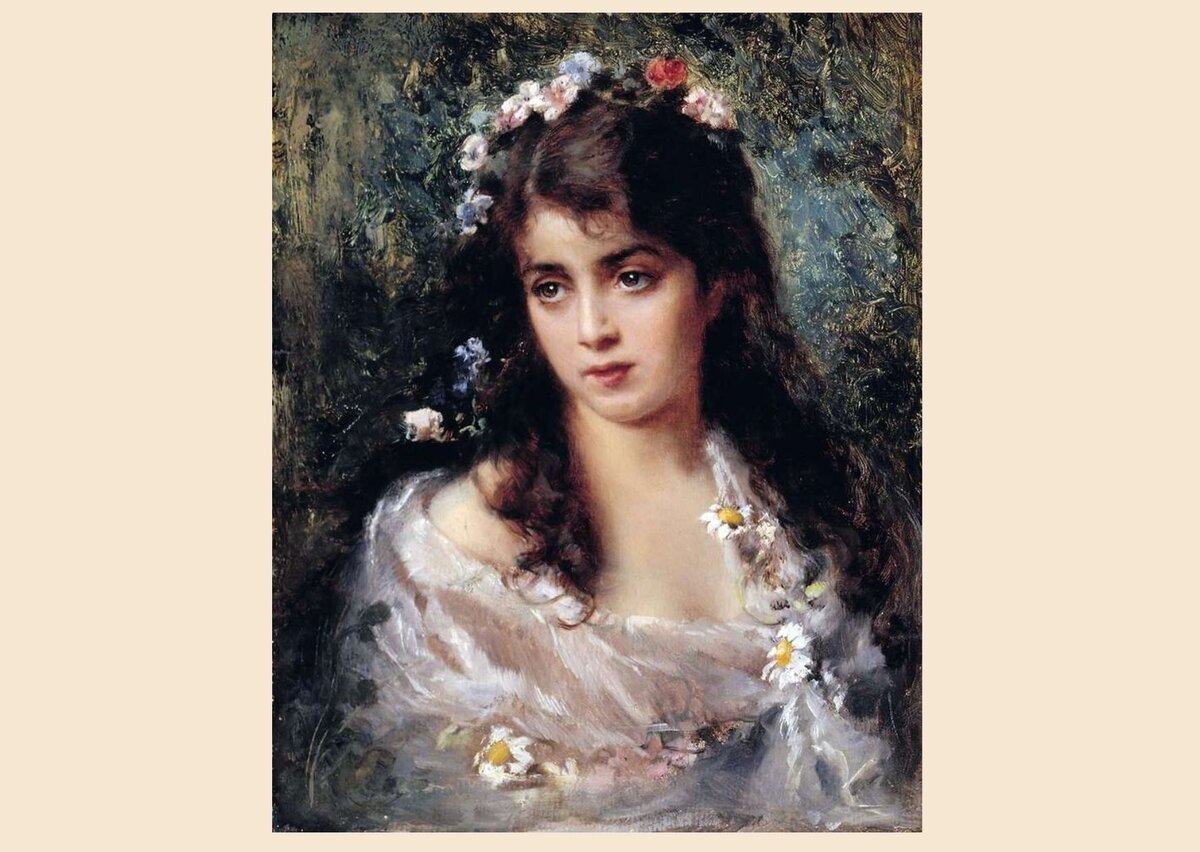 Картина "Девушка в костюме Флоры"