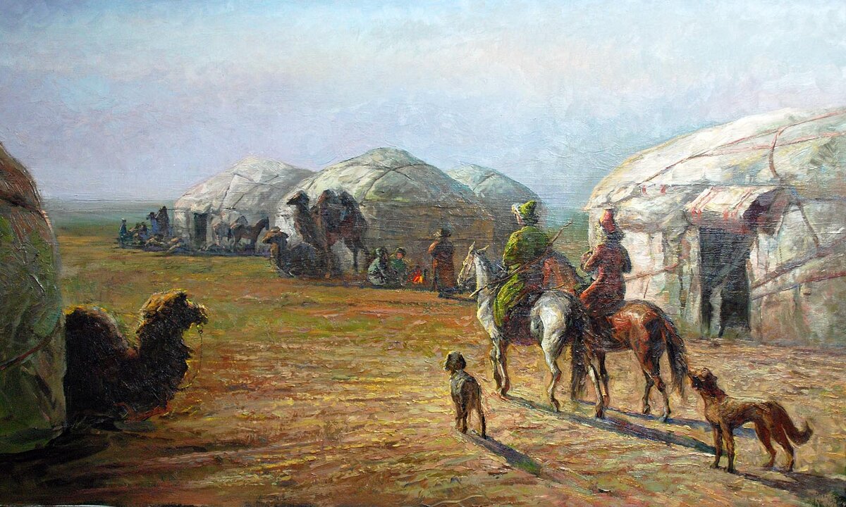 Картина казахская степь