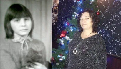 Марина Попова в детстве и в наши годы