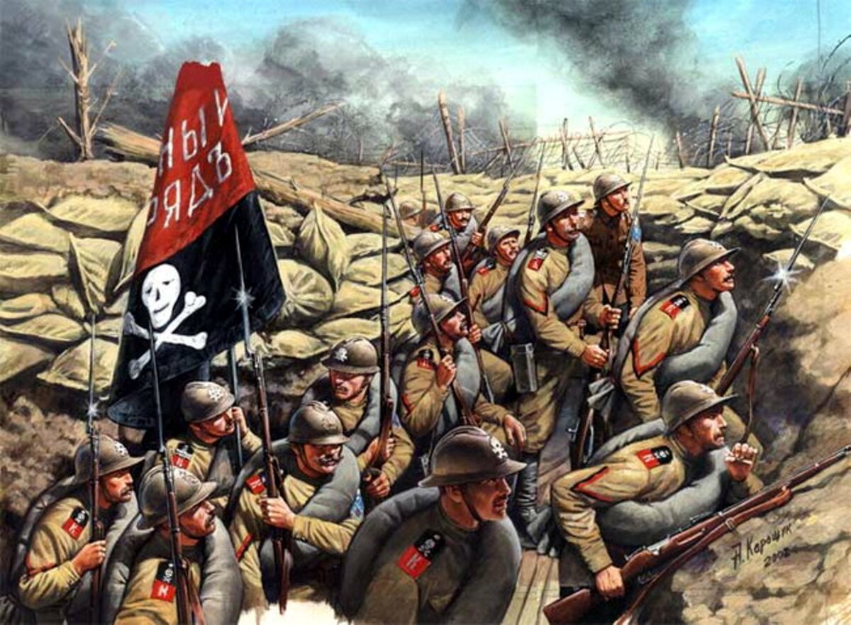 Трагиисторический самопальный анекдот: дрались как-то немцы с русскими, несколько лет дрались... а выиграли в итоге поляки. Художник: А. Каращук. 